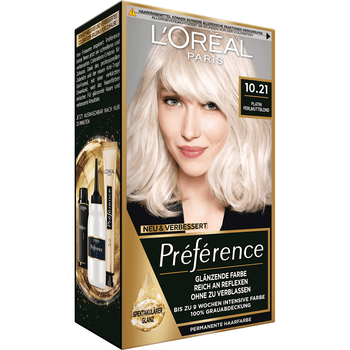L'ORÉAL PARiS PRÉFÉRENCE Coloration 10.21 Platin Perlmuttblond, 1 pièce (L'ORÉAL PARiS PRÉFÉRENCE Haarfarbe 10.21 Platin Perlmuttblond, 1 St) — منتج ألماني أصلي في المغرب
