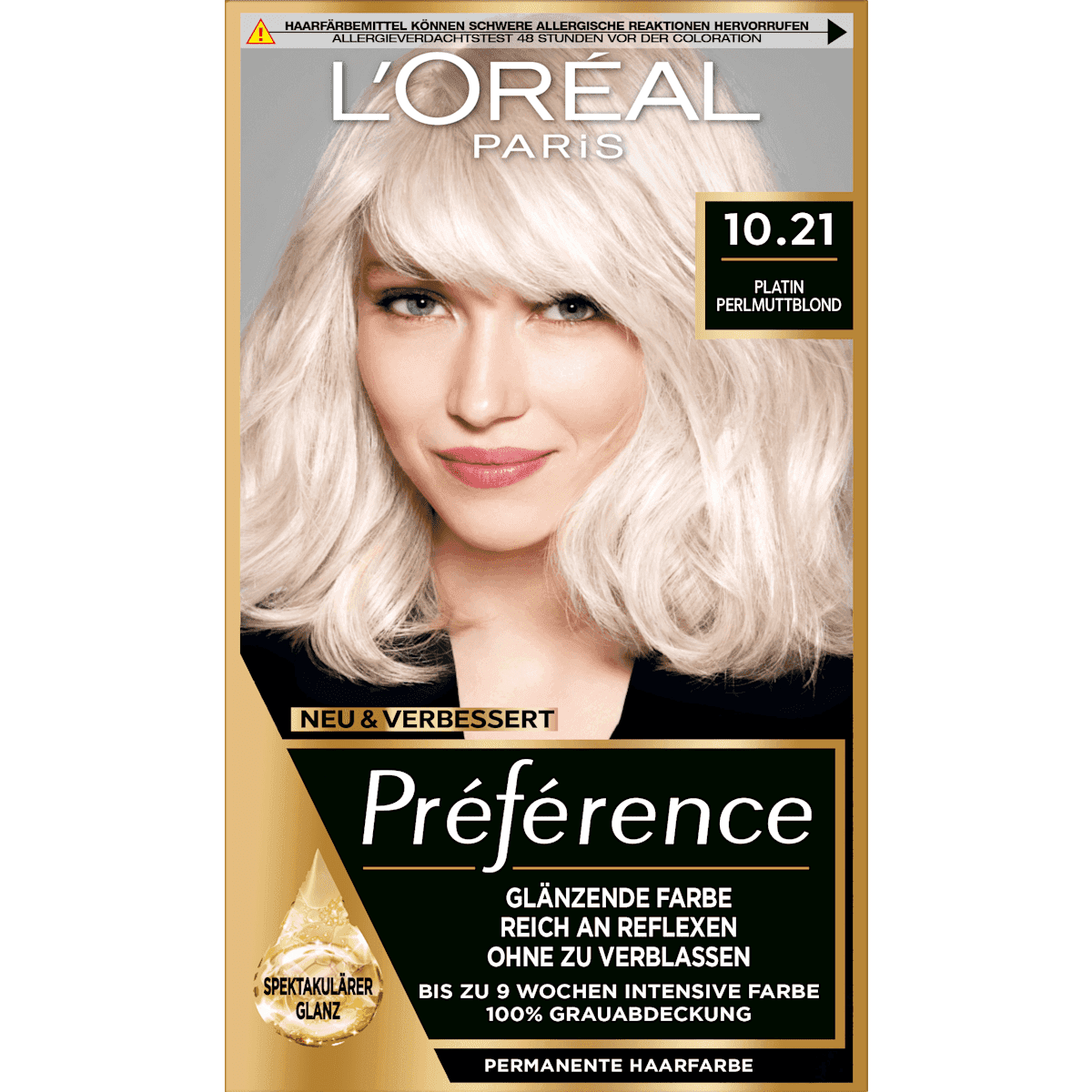 L'ORÉAL PARiS PRÉFÉRENCE Coloration 10.21 Platin Perlmuttblond, 1 pièce — منتج ألماني أصلي في المغرب