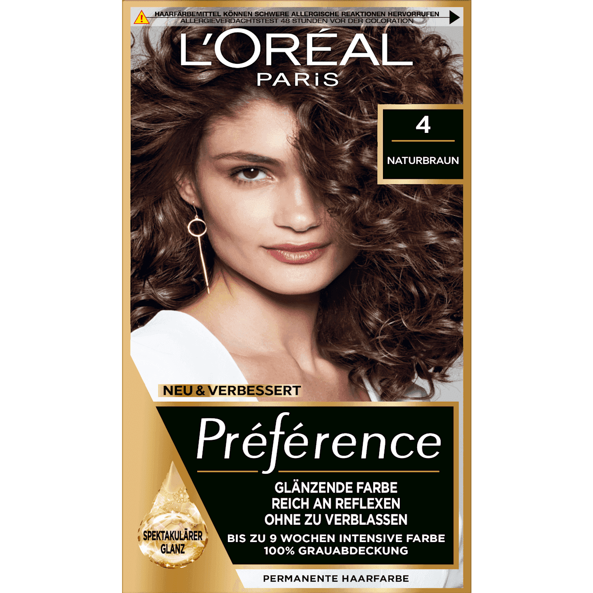 L'ORÉAL PARiS PRÉFÉRENCE Coloration 4 Naturbraun, 1 pièce — منتج ألماني أصلي في المغرب