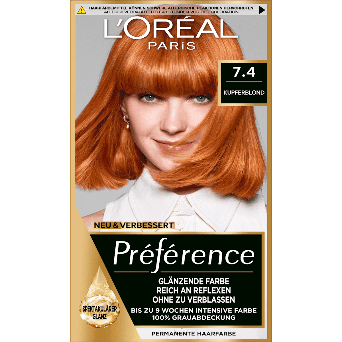 L'ORÉAL PARiS PRÉFÉRENCE Coloration 7.4 Kupferblond, 1 pièce — منتج ألماني أصلي في المغرب