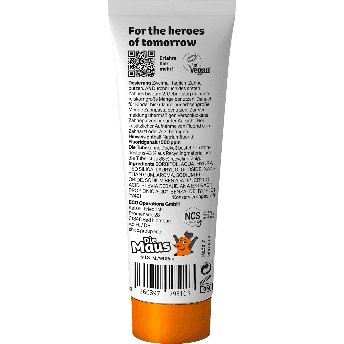 Hydrophil Dentifrice Enfant La Souris abricot, 0-6 ans, 75 ml — منتج ألماني أصلي في المغرب