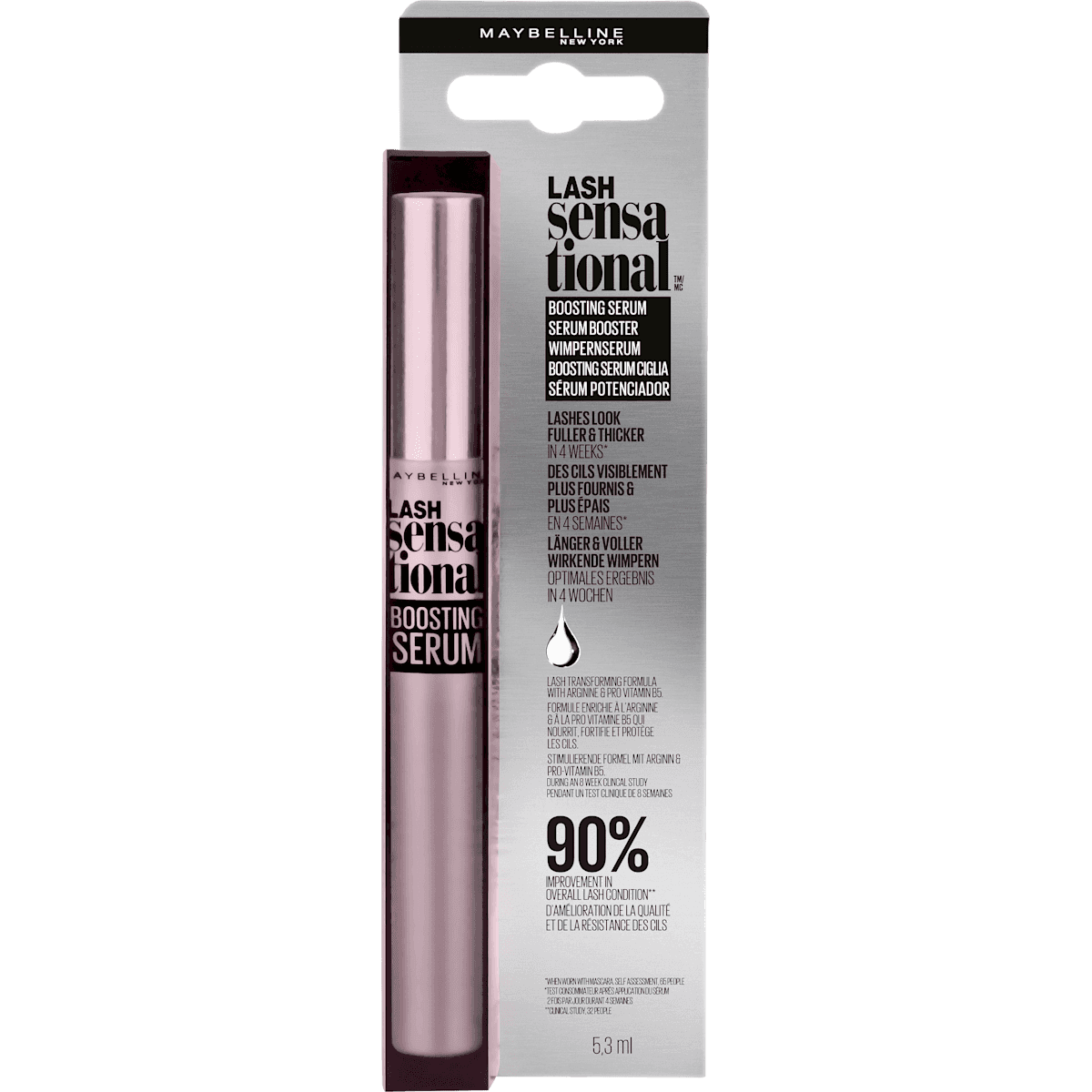 MAYBELLINE NEW YORK Sérum cils Lash Sensational XXL Boost 00 Clear, 4,5 ml — منتج ألماني أصلي في المغرب