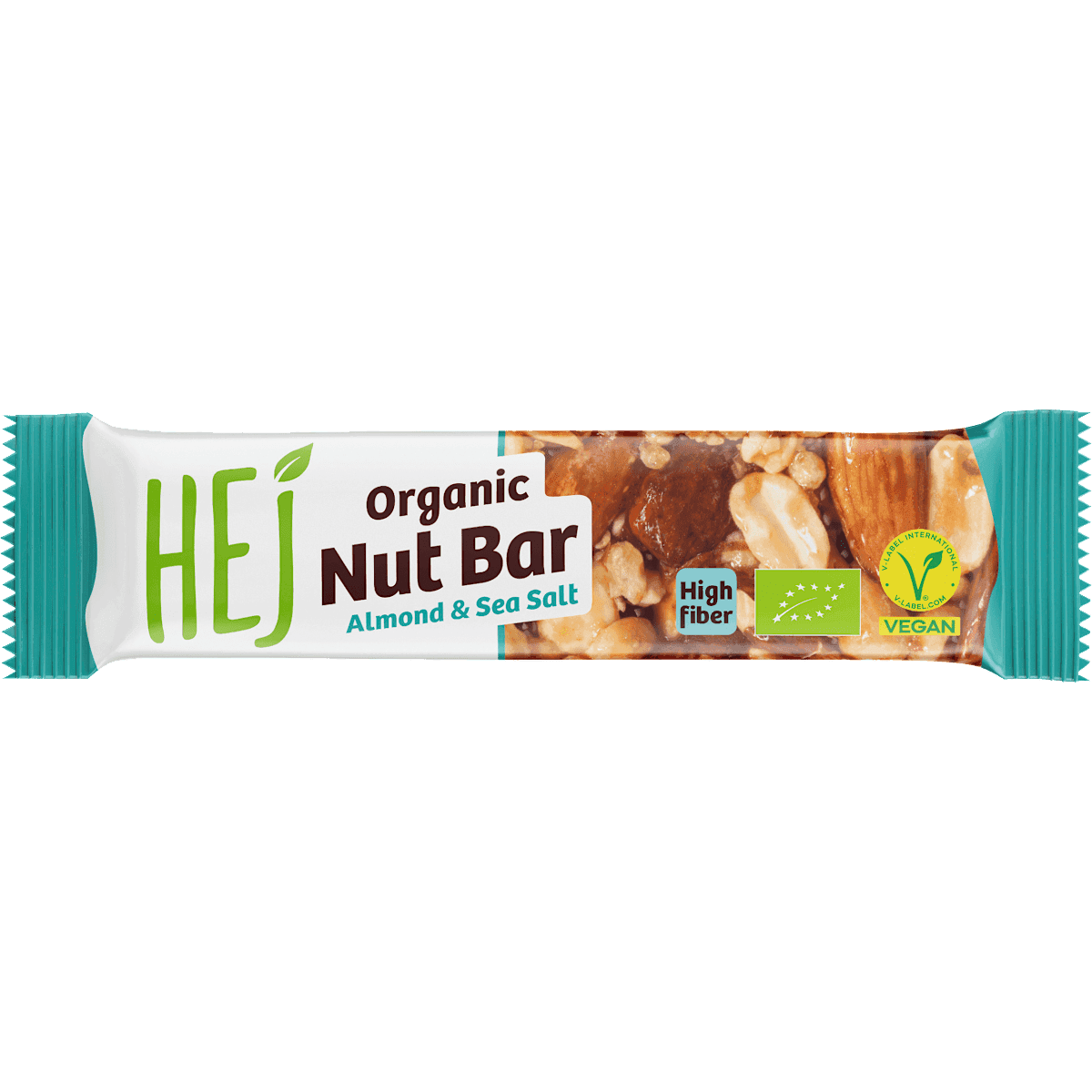HEJ Barre aux noix, Almond & Sea Salt, 40 g — produit allemand authentique au Maroc