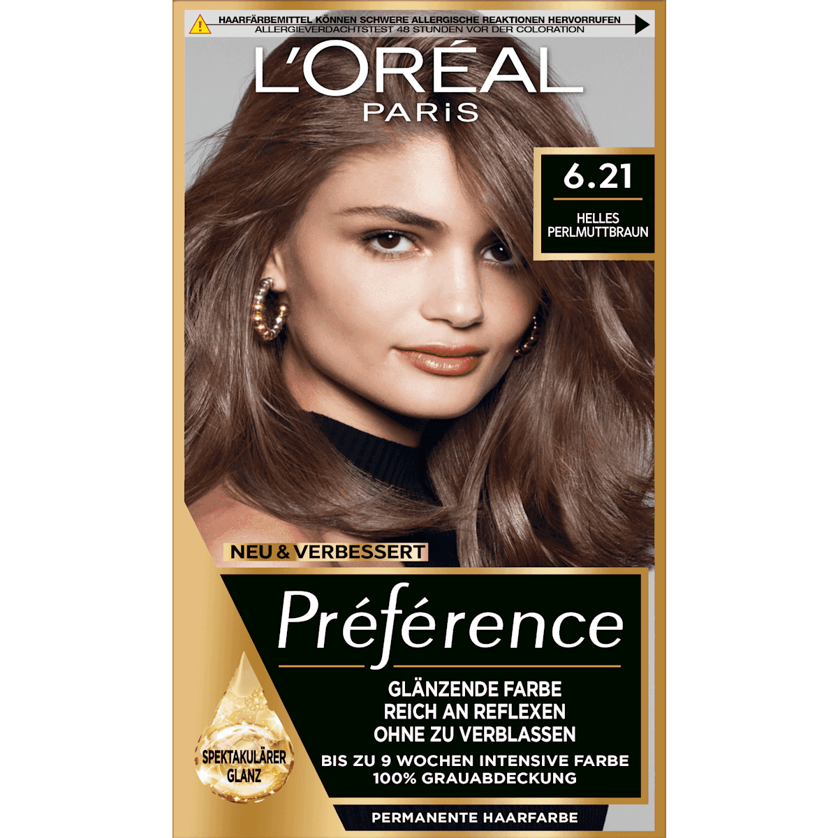 L'ORÉAL PARiS PRÉFÉRENCE Coloration 6.21 Helles Perlmuttbraun, 1 pièce — منتج ألماني أصلي في المغرب