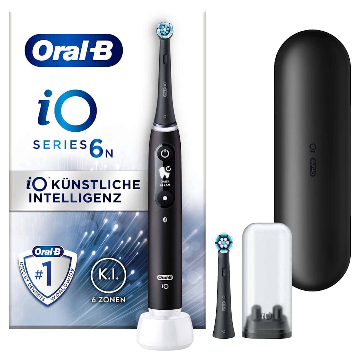 Oral-B Brosse à dents électrique iO Series 6 Black Lava, 1 pièce — produit allemand authentique au Maroc