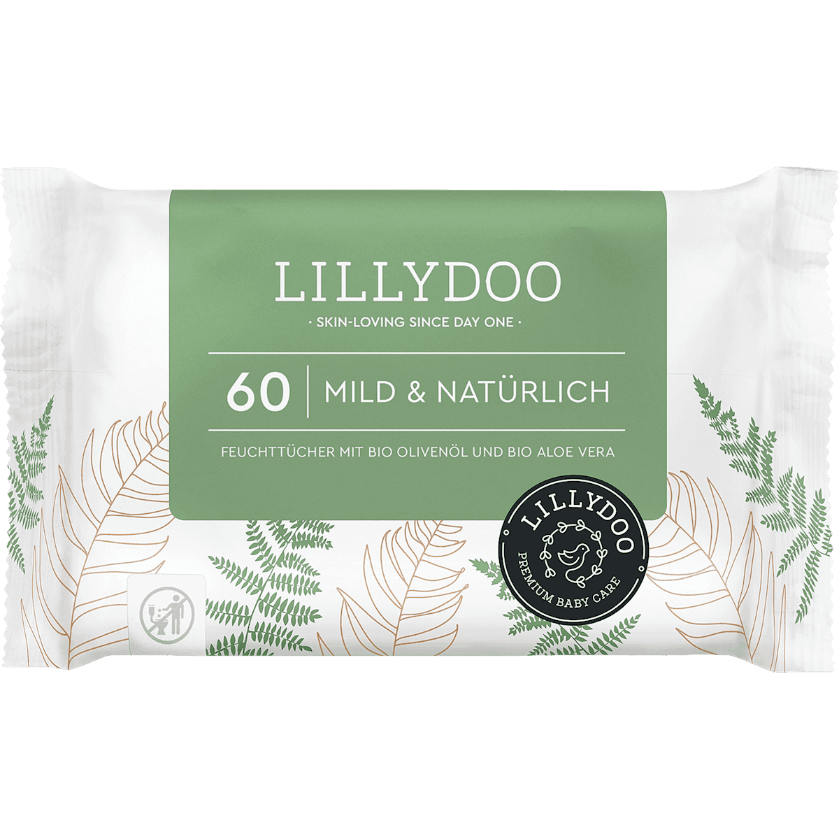 LILLYDOO Lingettes doux & naturel, 60 pièces — produit allemand authentique au Maroc