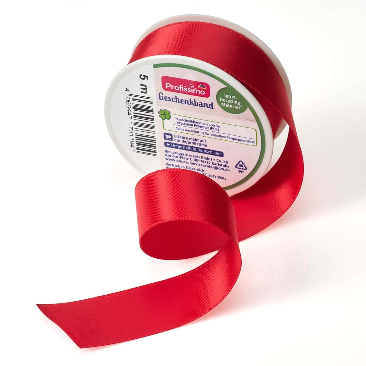 Profissimo Ruban cadeau Satin, rouge, 5 m (Profissimo Geschenkband Satin, rot, 5 m) — produit allemand authentique au Maroc