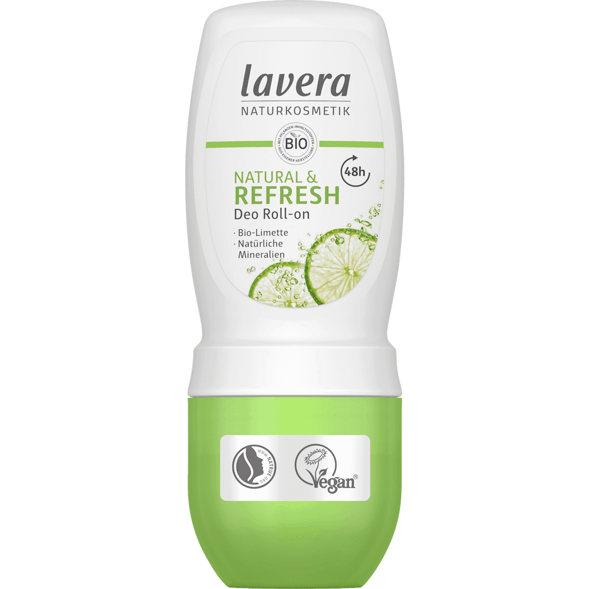 lavera NATURKOSMETIK Déodorant bille Natural & Refresh, 50 ml (lavera NATURKOSMETIK Deo Roll-on Natural & Refresh, 50 ml) — produit allemand authentique au Maroc