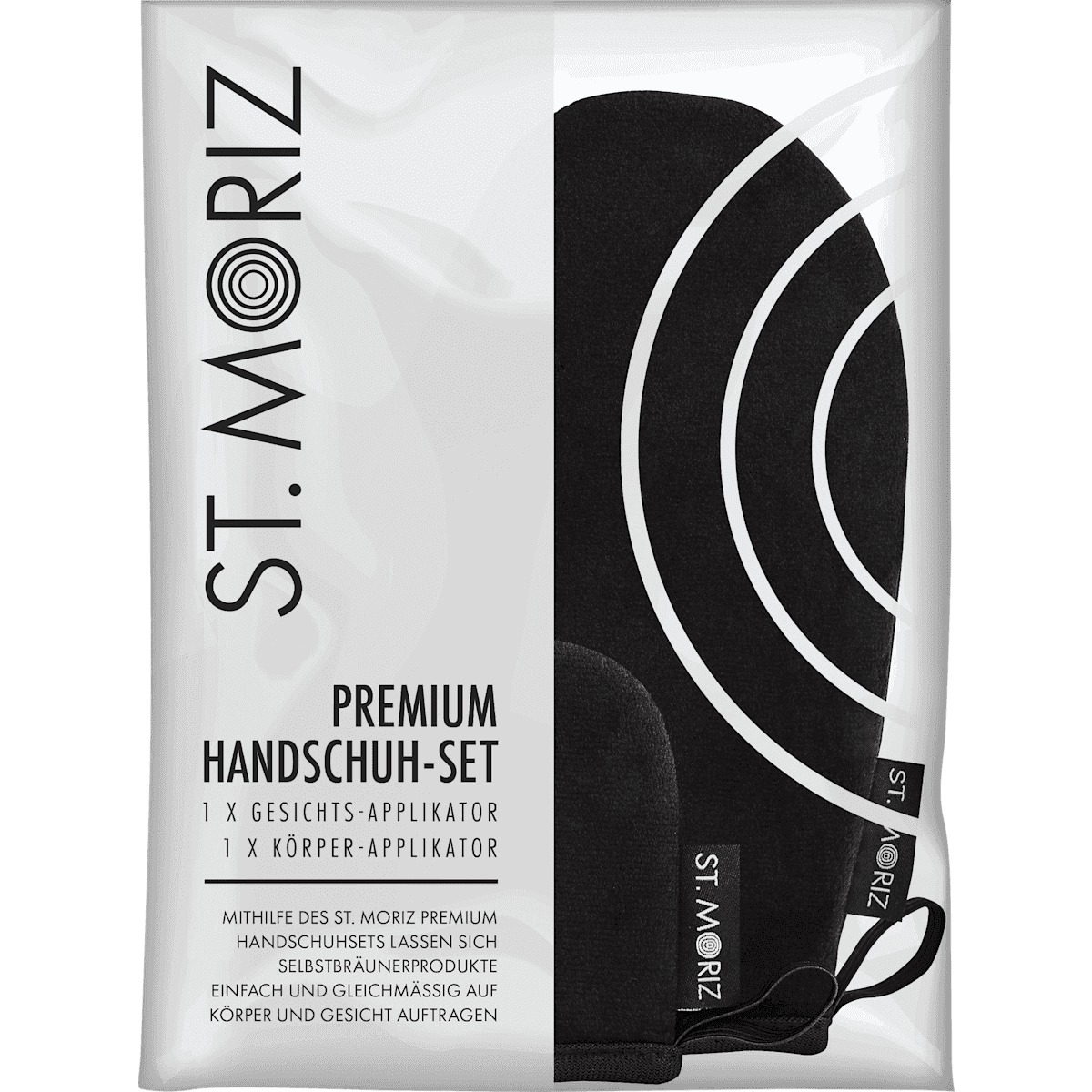 St. Moriz Self-tanning Handschuh-Set face & body, 1 pc (St. Moriz Selbstbräuner Handschuh-Set Gesicht & Körper, 1 St) — authentic German product in Morocco