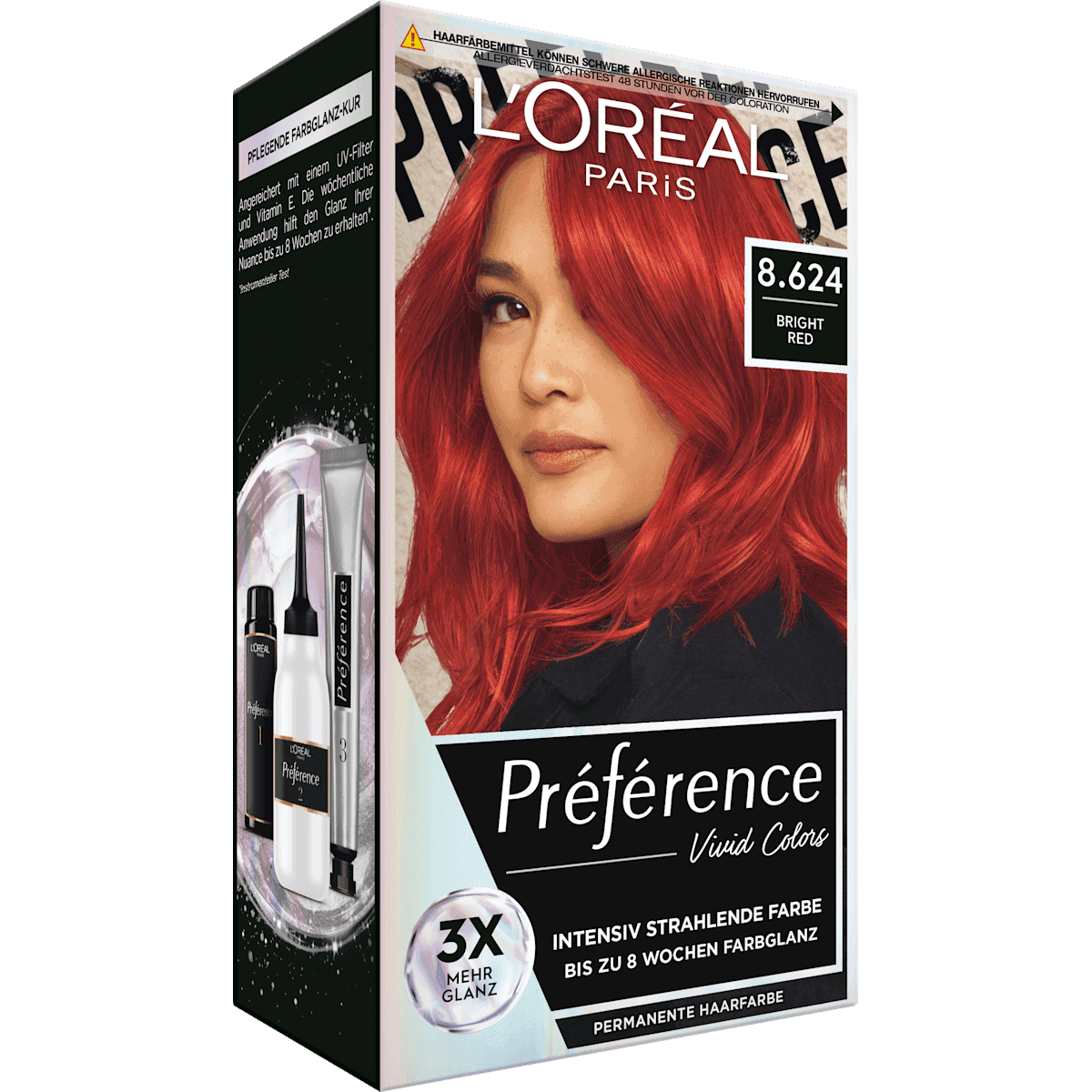 L'ORÉAL PARiS PRÉFÉRENCE Coloration Vivid Colors 8.624 Bright Red, 1 pièce (L'ORÉAL PARiS PRÉFÉRENCE Haarfarbe Vivid Colors 8.624 Bright Red, 1 St) — منتج ألماني أصلي في المغرب
