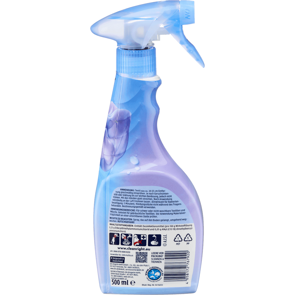 Denkmit Désodorisant textile anti-folds 3-in-1, 500 ml (Denkmit Textilerfrischer Faltenglatt 3in1, 500 ml) — authentic German product in Morocco