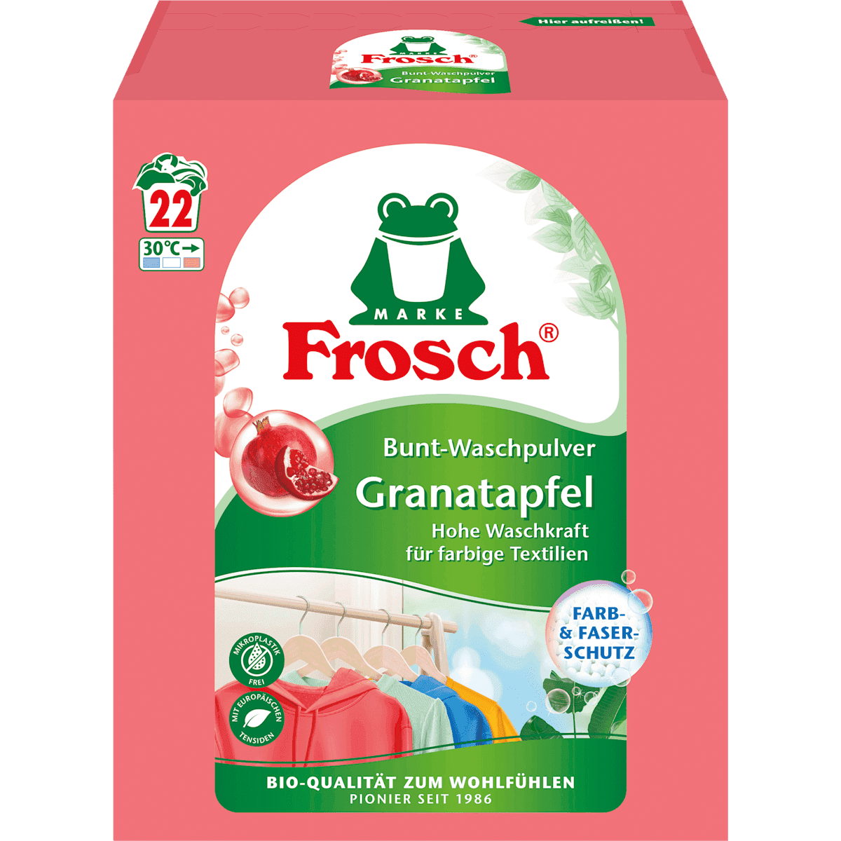Frosch Lessive en poudre couleurs grenade, 22 lavages — produit allemand authentique au Maroc