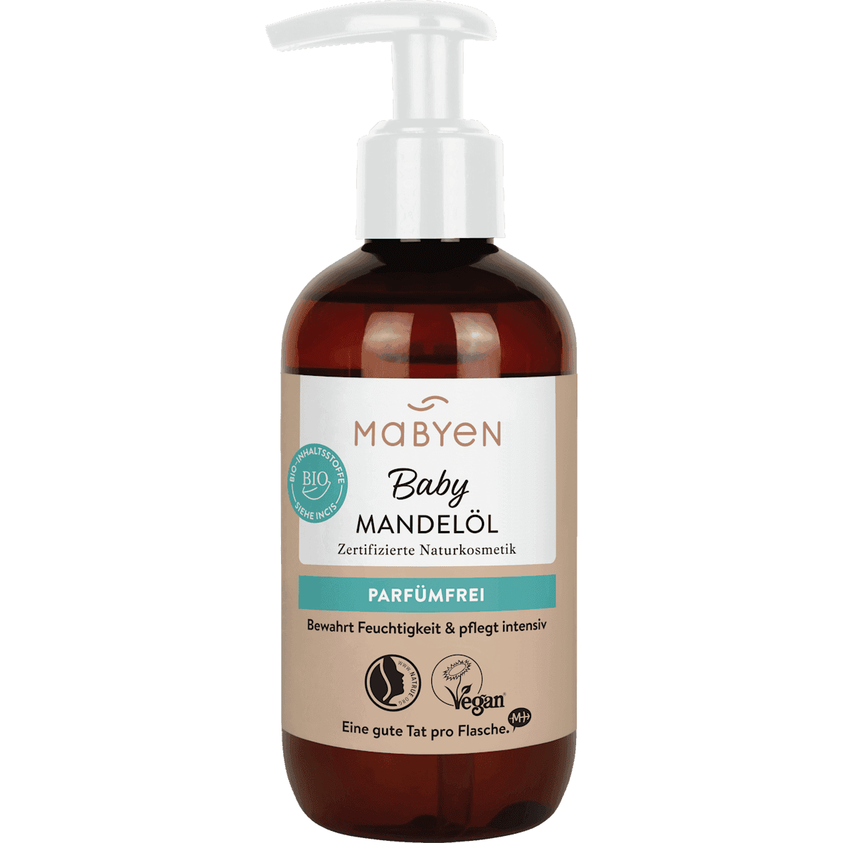 Mabyen Huile bébé amande ultra sensible, 200 ml (Mabyen Babyöl Mandel ultra sensitiv, 200 ml) — produit allemand authentique au Maroc