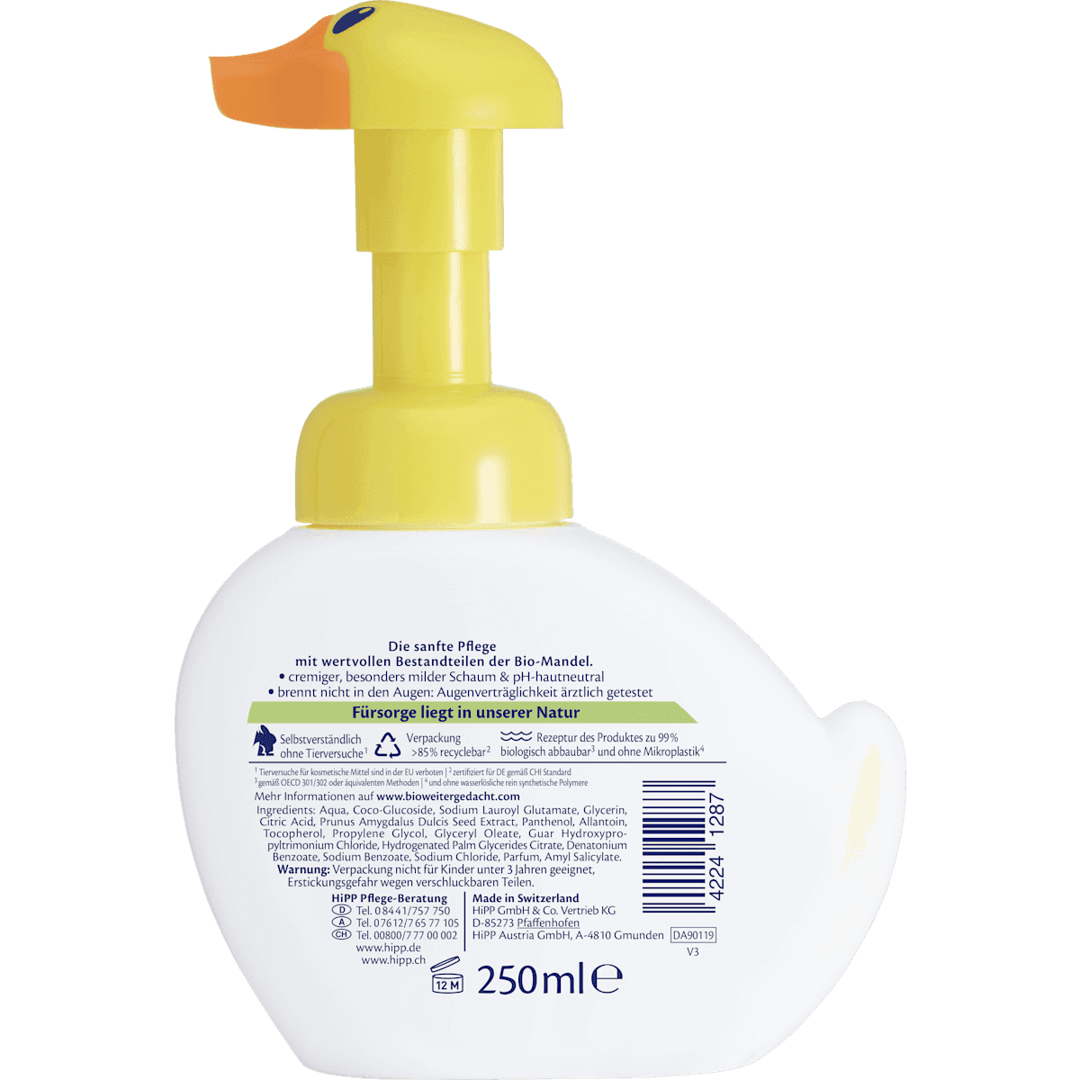 HiPP Babysanft Bébé Mousse lavante sensitiv, 250 ml (HiPP Babysanft Baby Waschschaum sensitiv, 250 ml) — منتج ألماني أصلي في المغرب