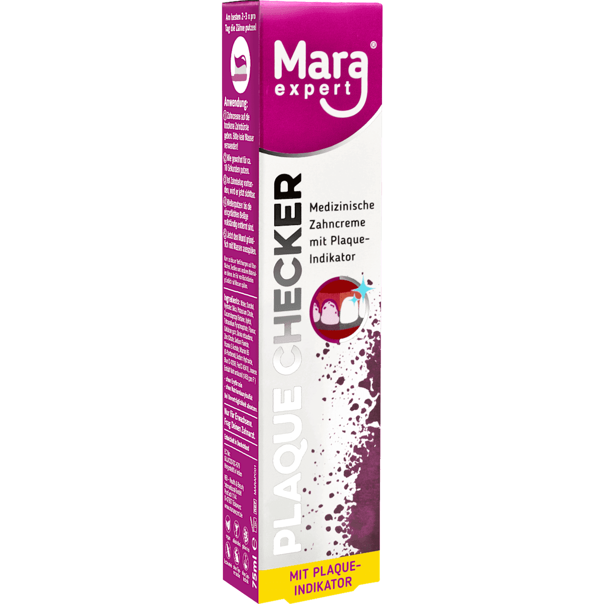 Mara Dentifrice Plaque Checker, 75 ml (Mara Zahnpasta Plaque Checker, 75 ml) — منتج ألماني أصلي في المغرب