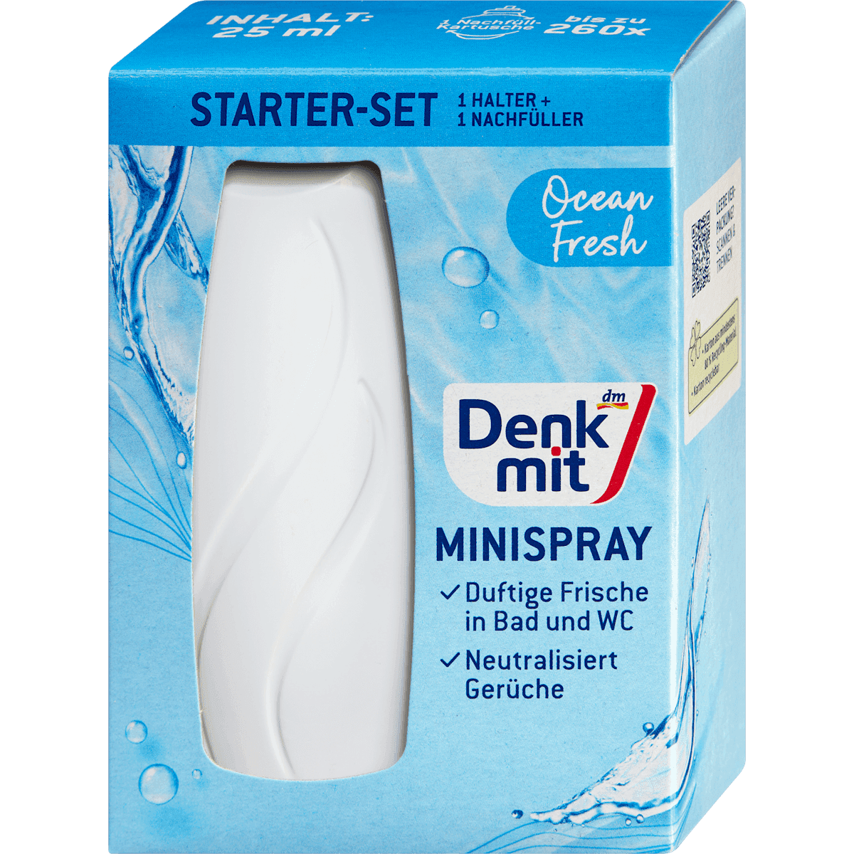 Denkmit Désodorisant Mini-spray Ocean Fresh coffret de démarrage, 25 ml — منتج ألماني أصلي في المغرب