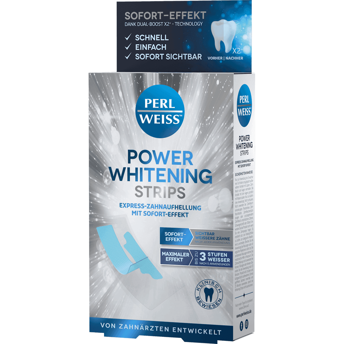 Perlweiss Bleaching Power Whitening Strips, 10 pcs — authentic German product in Morocco