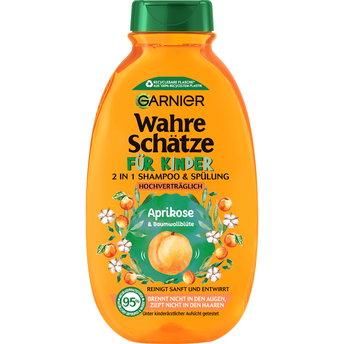 Wahre Schätze Enfant Shampooing & Après-shampooing 2in1 abricot & fleur de coton, 300 ml — منتج ألماني أصلي في المغرب
