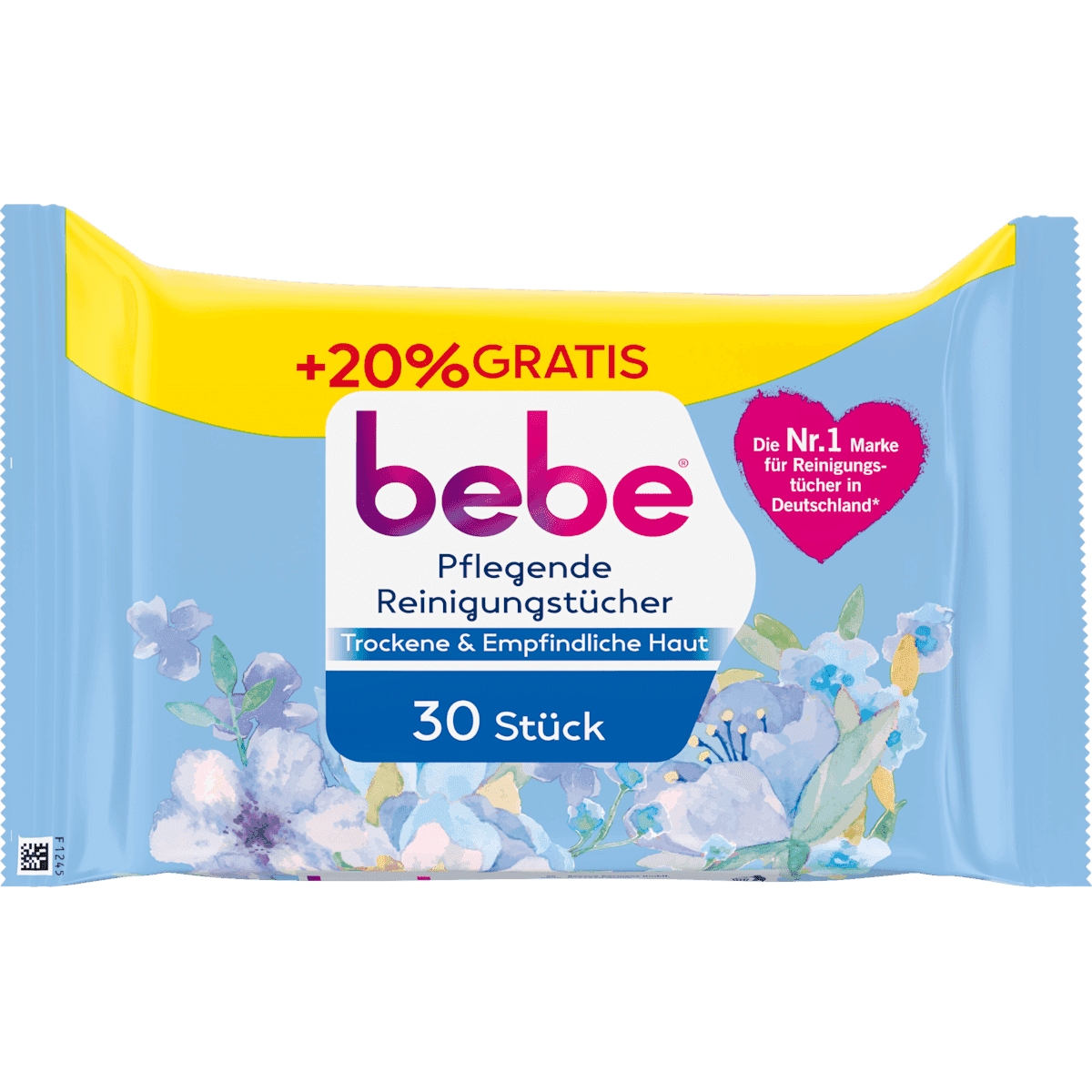 bebe nourishing cleansing wipes with Vitamin E and Glycerin, 30 pcs — authentic German product in Morocco