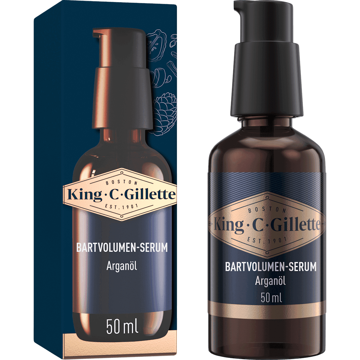 King C. Gillette Sérum volume barbe, 50 ml — produit allemand authentique au Maroc