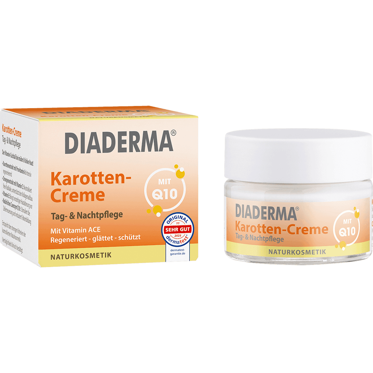 Diaderma crème visage jour & nuit carottes-crème avec Q10, 50 ml — منتج ألماني أصلي في المغرب