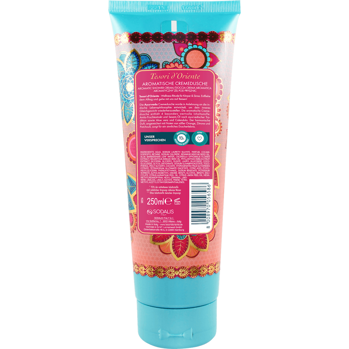 Tesori d'Oriente crème de douche Ayurveda, 250 ml (Tesori d'Oriente Cremedusche Ayurveda, 250 ml) — منتج ألماني أصلي في المغرب