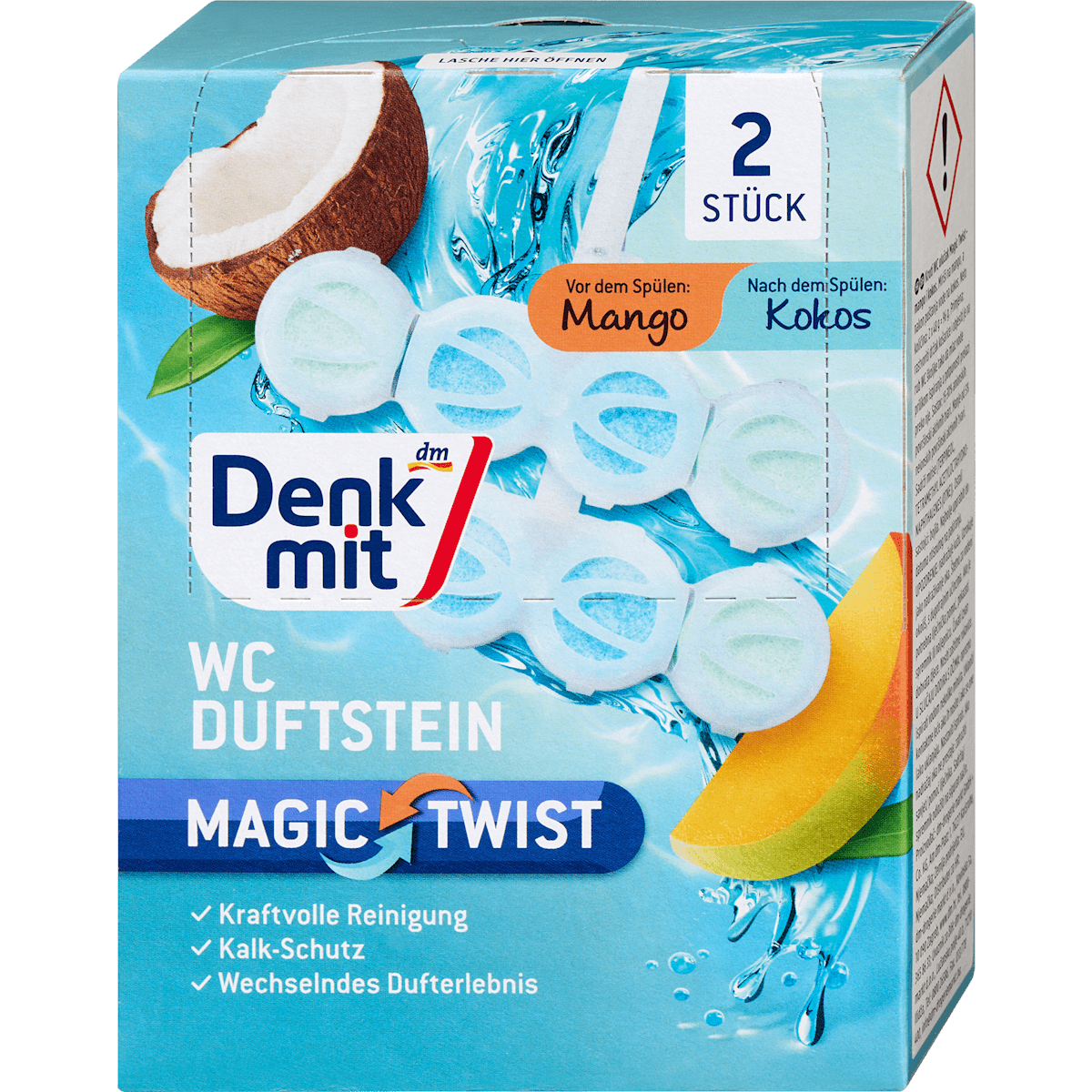 Denkmit Bloc WC parfumé Magic Twist Mango & coco, 2 pièces — منتج ألماني أصلي في المغرب