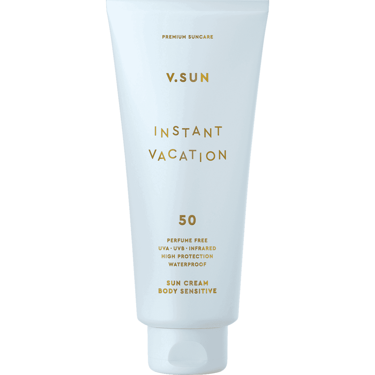 V.SUN Lait solaire sensitiv "instant vacation", LSF 50, 200 ml — produit allemand authentique au Maroc