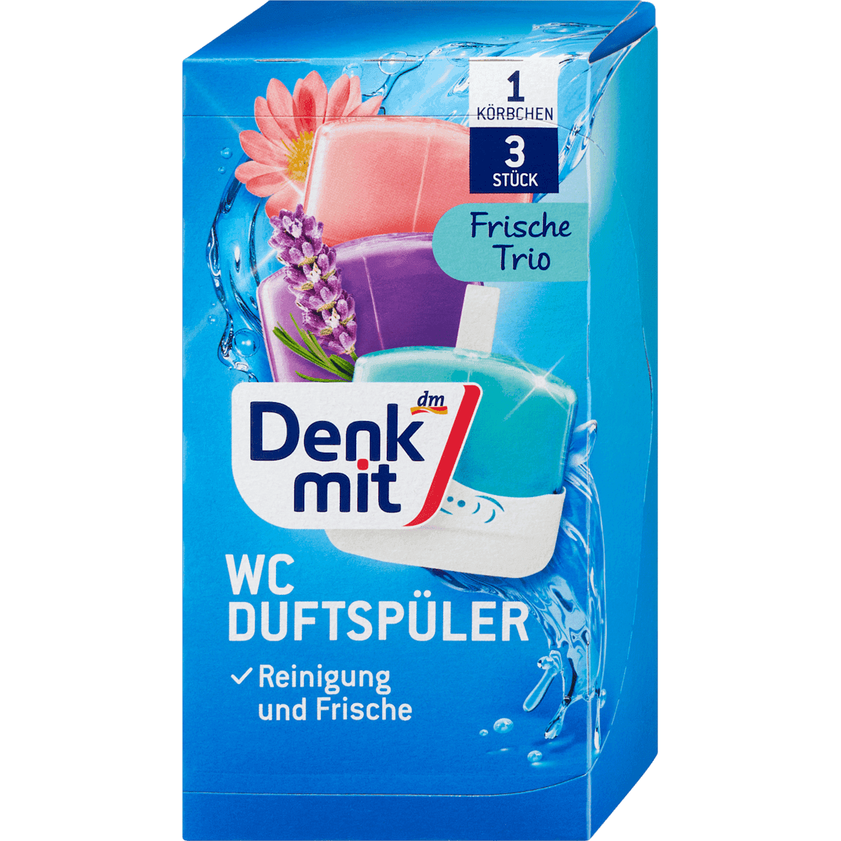 Denkmit Bloc WC parfumé fraîcheur Trio, 3 pièces — منتج ألماني أصلي في المغرب