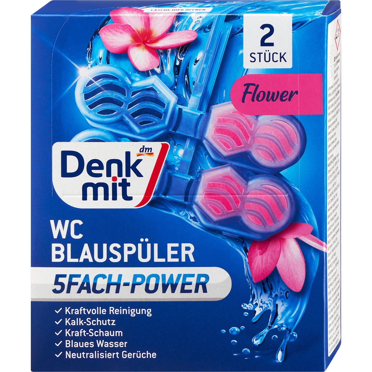 Denkmit Bloc WC bleu Flower, 2 pièces — منتج ألماني أصلي في المغرب