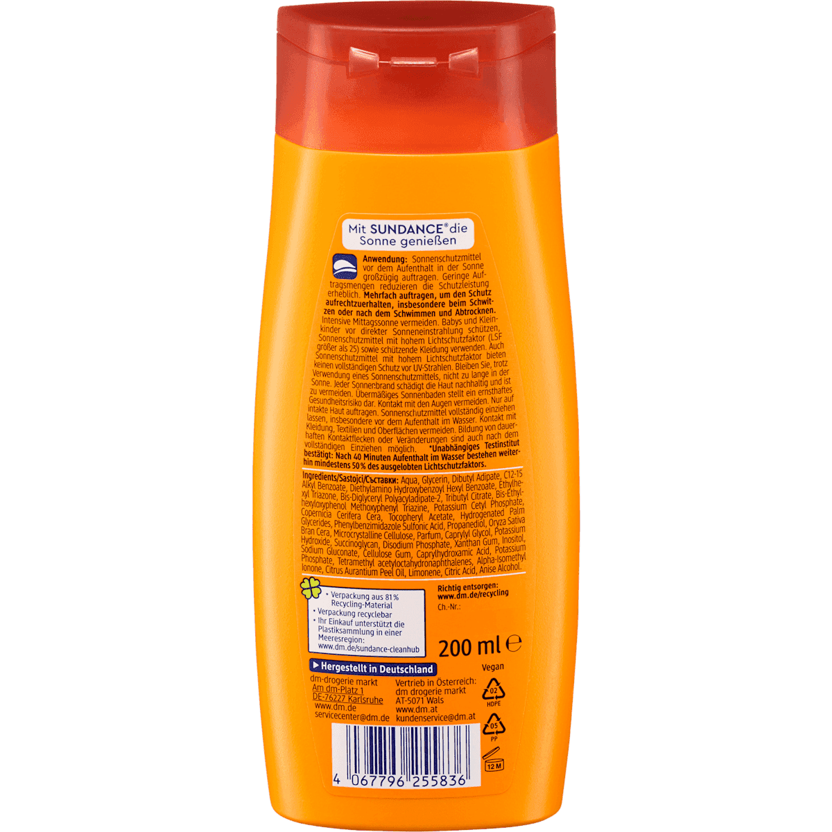 SUNDANCE Lait solaire Protège & Bronze, LSF 30, 200 ml (SUNDANCE Sonnenmilch Schutz & Bräune, LSF 30, 200 ml) — منتج ألماني أصلي في المغرب