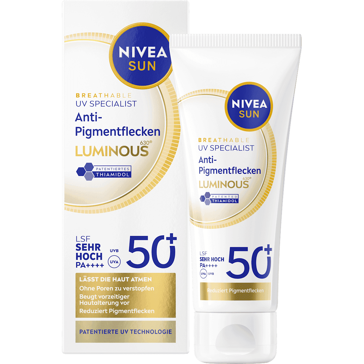 NIVEA SUN Fluid sun face Anti Pigmentflecken LSF 50+, 40 ml (NIVEA SUN Sonnenfluid Gesicht Anti Pigmentflecken LSF 50+, 40 ml) — authentic German product in Morocco