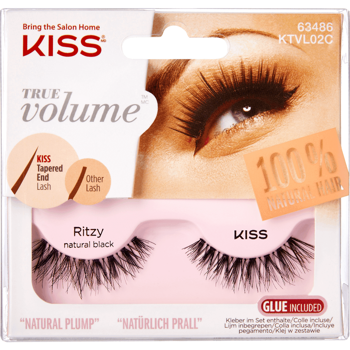 KISS Faux cils True Volume Natural Plump (1 paire), 2 pièces — produit allemand authentique au Maroc