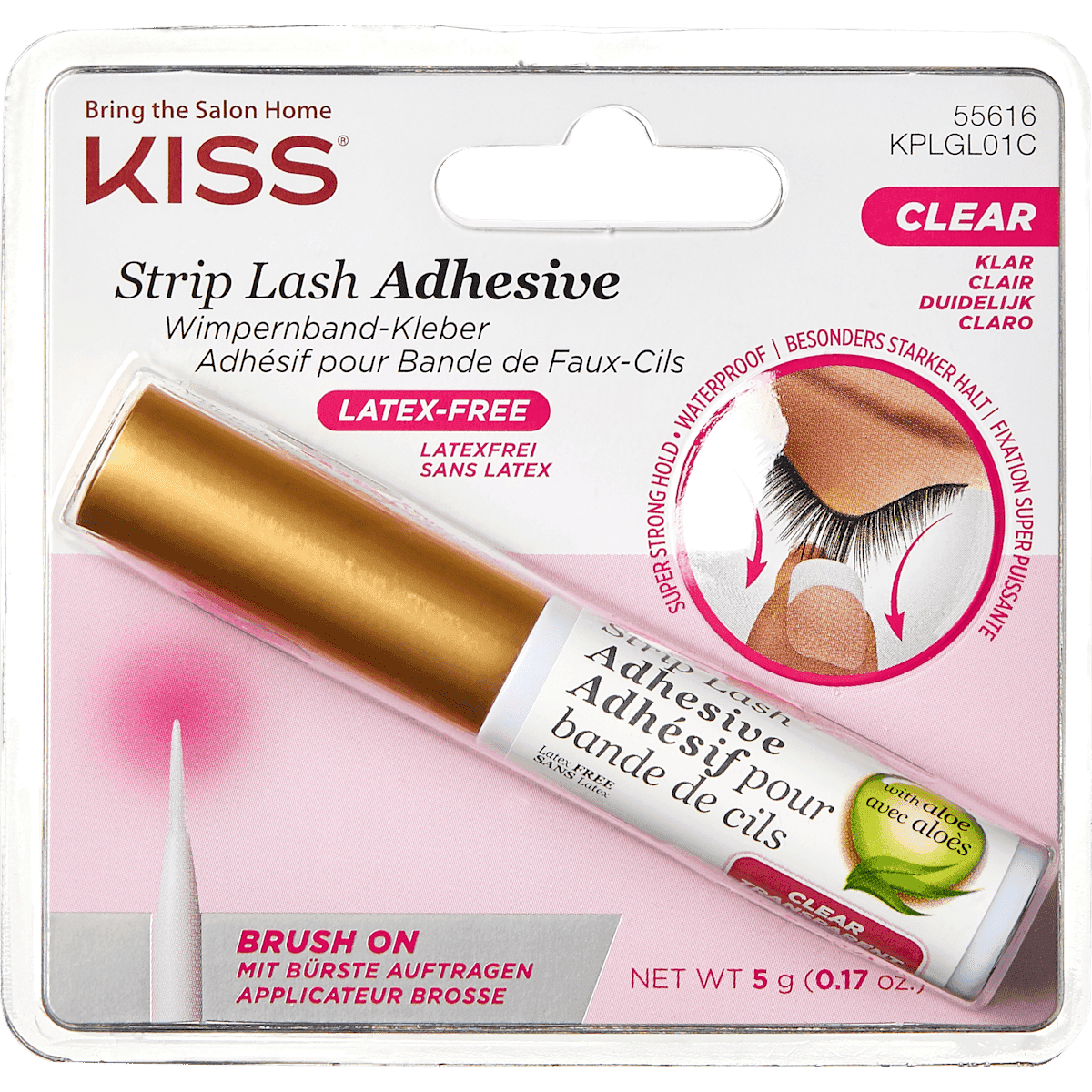 KISS Colle à faux cils Strip Lash Adhesive Clear, 5 g — produit allemand authentique au Maroc