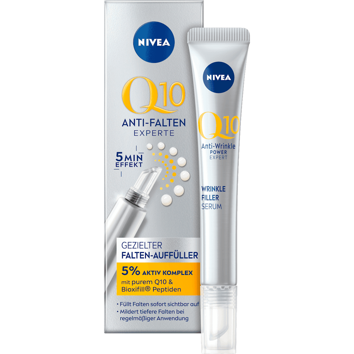NIVEA Serum Expert anti-rides Q10 comblement ciblé des rides, 15 ml — produit allemand authentique au Maroc