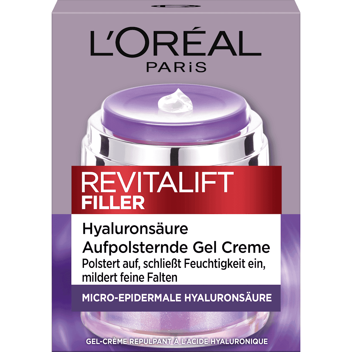 L'ORÉAL PARiS REVITALIFT Revitalift Filler face gel, 50 ml (L'ORÉAL PARiS REVITALIFT Gesichtsgel Revitalift Filler, 50 ml) — authentic German product in Morocco