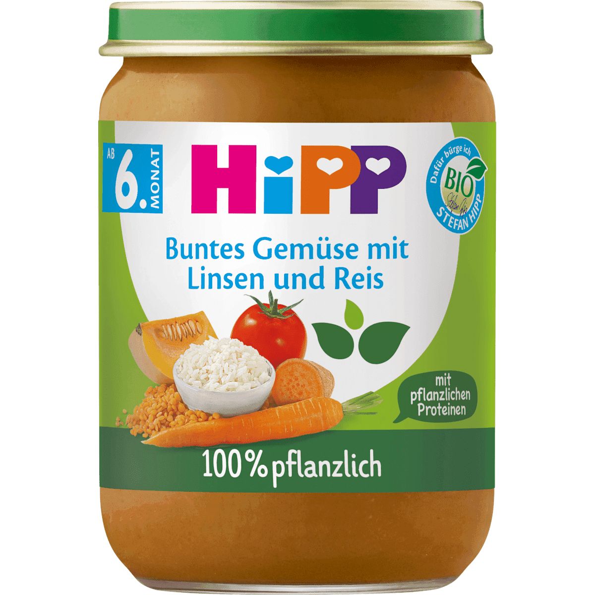 HiPP Petit plat Buntes légumes avec Linsen et Reis dès 6 mois pflanzlich, 190 g — منتج ألماني أصلي في المغرب