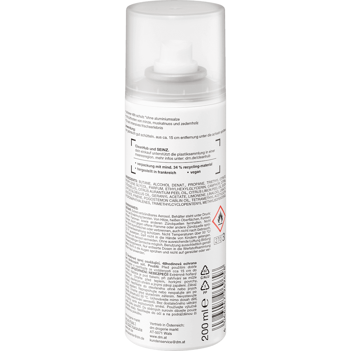 SEINZ. Deodorant spray fresh, 200 ml (SEINZ. Deospray fresh, 200 ml) — authentic German product in Morocco