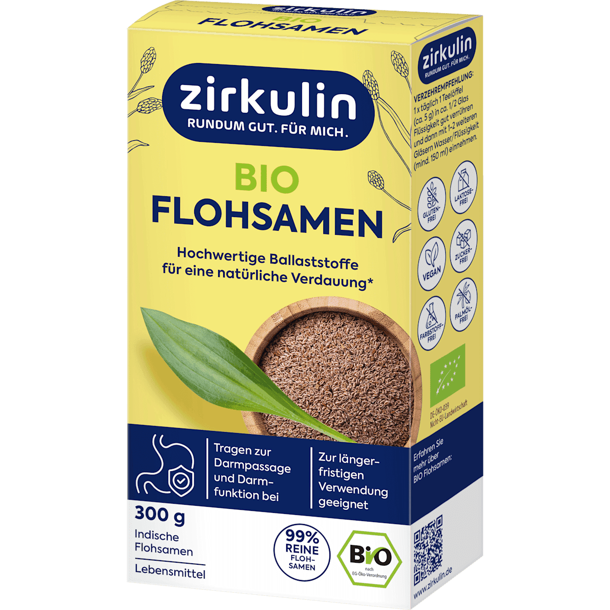 Zirkulin Flohsamen Indisch, 300 g — منتج ألماني أصلي في المغرب
