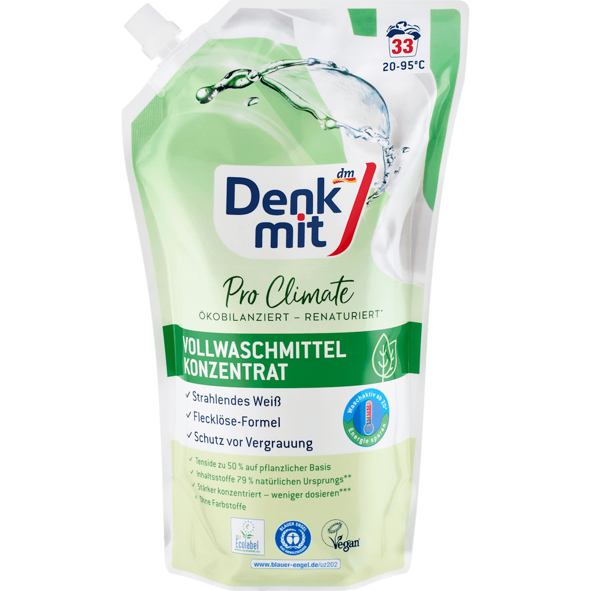 Denkmit Lessive universelle Concentré Pro Climate, 33 lavages — produit allemand authentique au Maroc