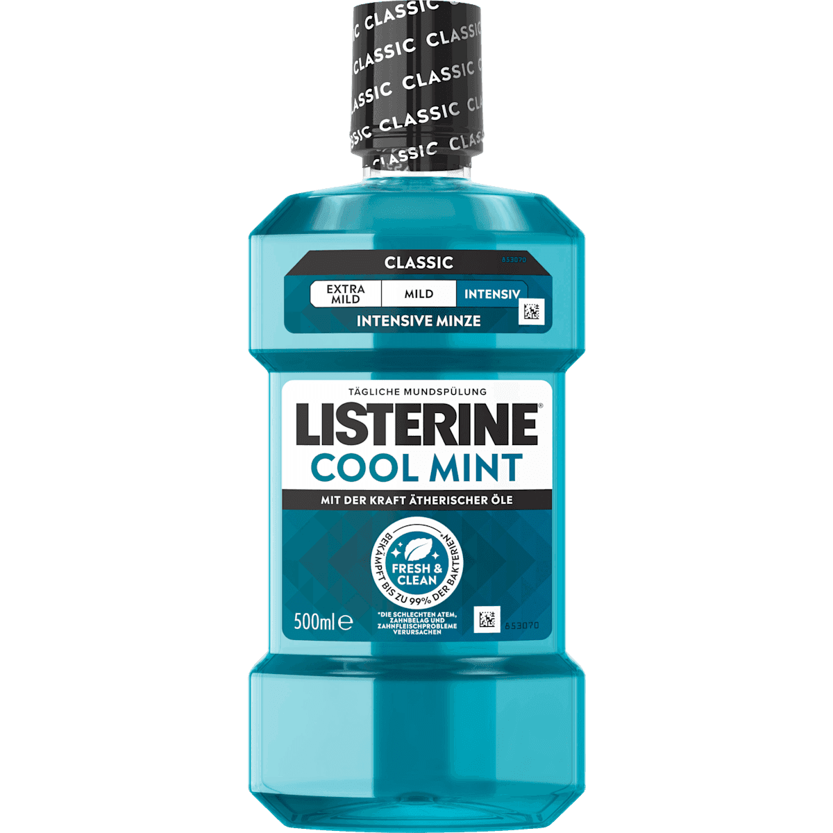 Listerine Bain de bouche Cool Mint, 500 ml (Listerine Mundspülung Cool Mint, 500 ml) — produit allemand authentique au Maroc