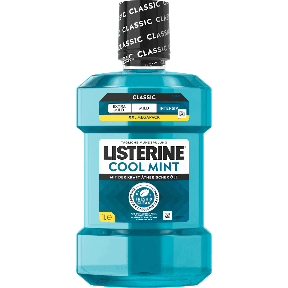 Listerine mouthwash Cool Mint XXL size, 1.000 ml — authentic German product in Morocco