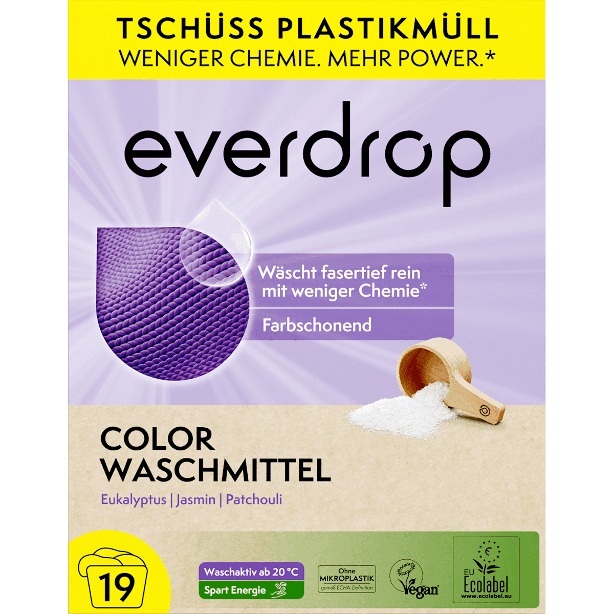 everdrop Lessive couleurs poudre, 19 lavages (everdrop Colorwaschmittel Pulver, 19 Wl) — منتج ألماني أصلي في المغرب