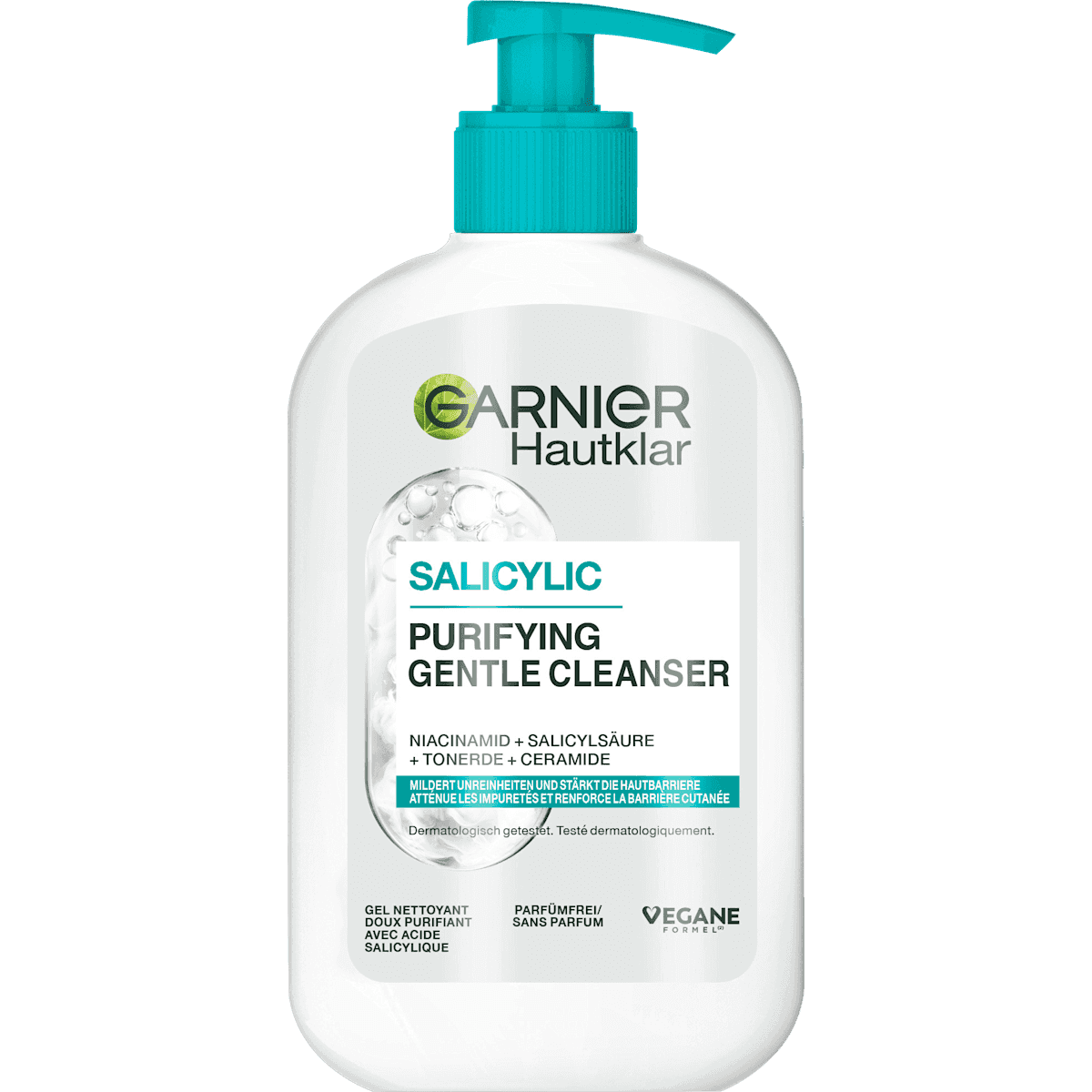 Garnier Skin Active Mousse cleansing Salicylic Cleanser, 250 ml — authentic German product in Morocco