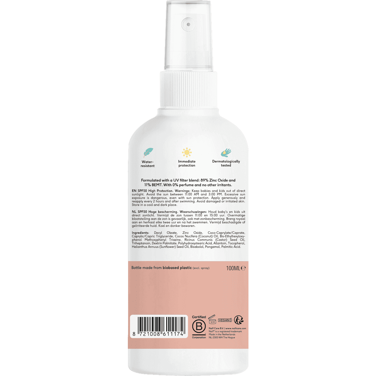 NAIF Spray solaire Bébé & Kids LSF 50, 100 ml (NAIF Sonnenspray Baby & Kids LSF 50, 100 ml) — منتج ألماني أصلي في المغرب