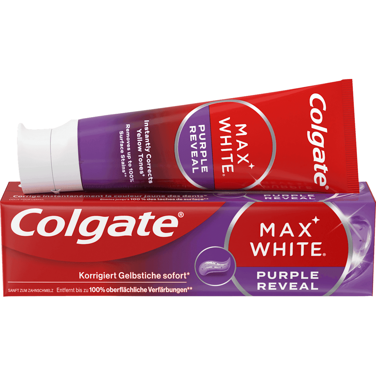 Colgate Dentifrice Max White Purple Reveal, 75 ml — منتج ألماني أصلي في المغرب