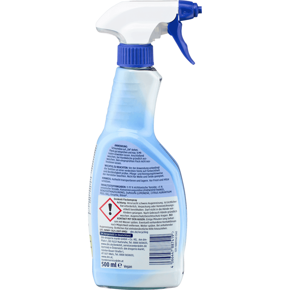 Denkmit Détachant Spray for white & linge colour, 500 ml (Denkmit Fleckenentferner Spray für Weiß- & Buntwäsche, 500 ml) — authentic German product in Morocco