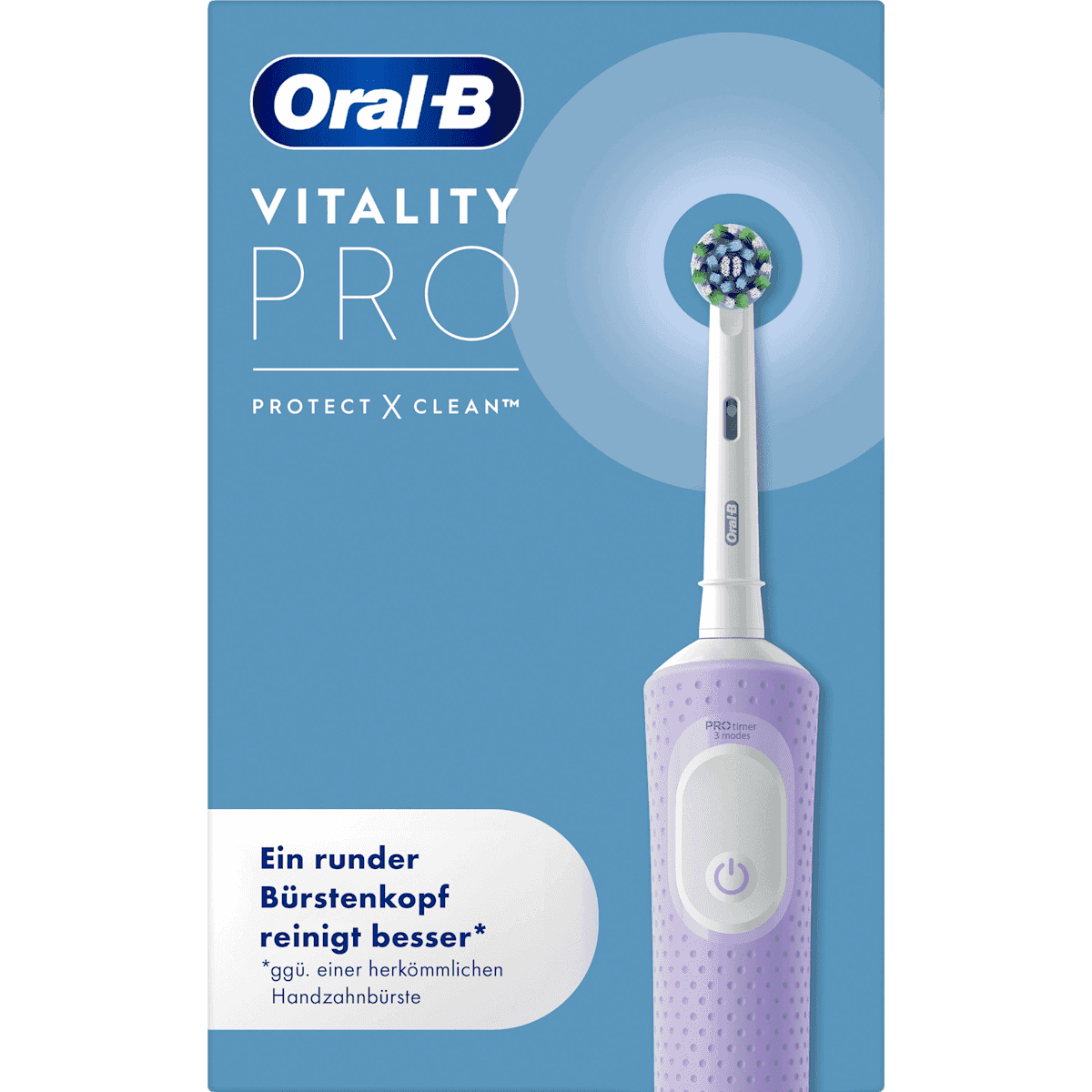 Oral-B Brosse à dents électrique Vitality PRO lilac, 1 pièce — produit allemand authentique au Maroc