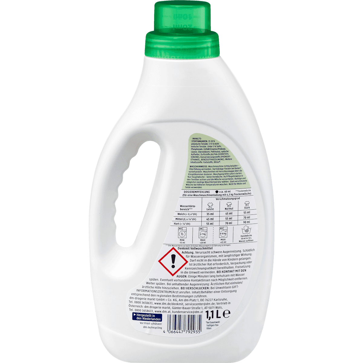 Denkmit Lessive universal for strahlendes white, 20 lavages (Denkmit Vollwaschmittel für strahlendes Weiß, 20 Wl) — authentic German product in Morocco