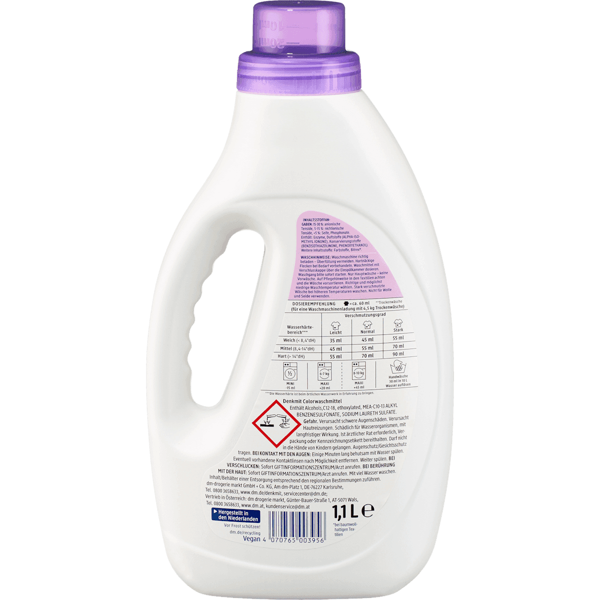 Denkmit Lessive couleurs liquide protection des couleurs & des fibres, 20 lavages (Denkmit Colorwaschmittel flüssig Farb- & Faserschutz, 20 Wl) — منتج ألماني أصلي في المغرب